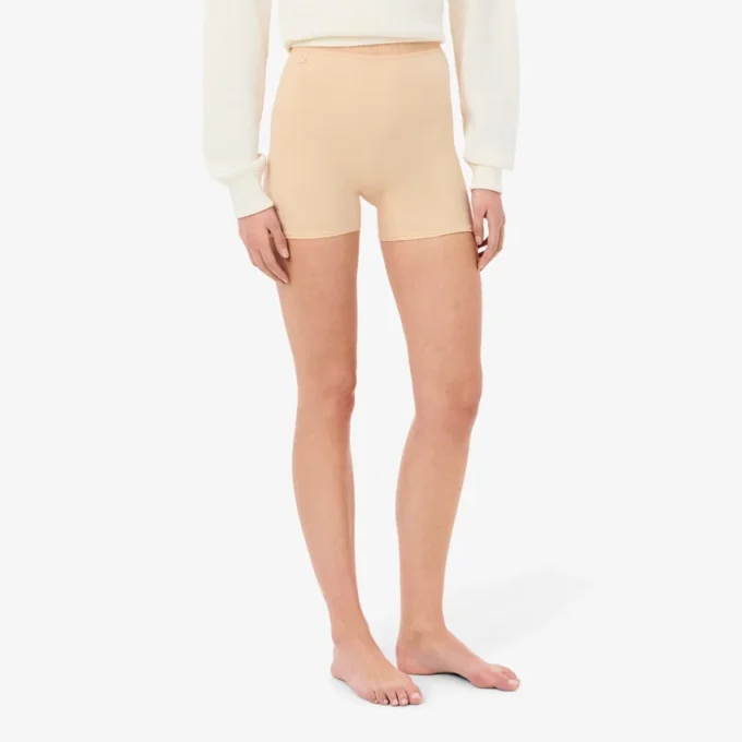 Sykkelshorts i mikrofiber med høy midje