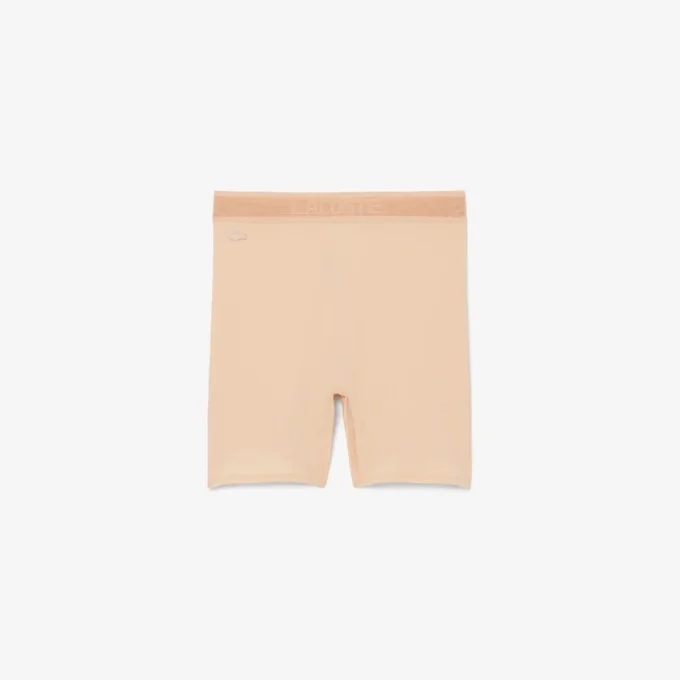 Sykkelshorts i mikrofiber med høy midje