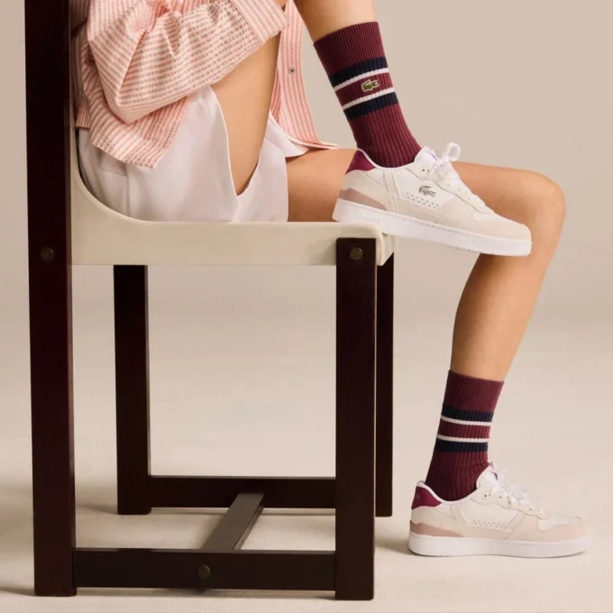 T-Clip Set-Sneakers i semsket skinn for kvinner