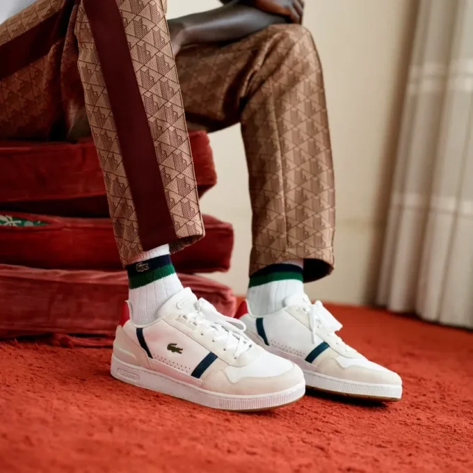 T-Clip-sneakers i skinn for menn