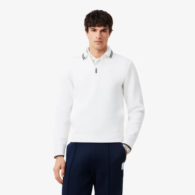 Tennis Heritage Polo-krage-Sweatshirt med glidelås