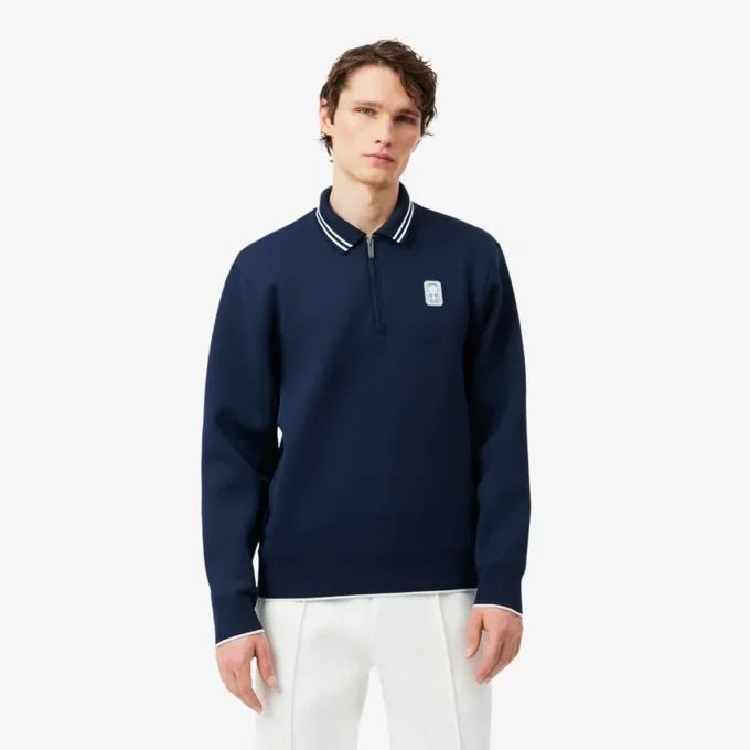 Tennis Heritage Polo-krage-Sweatshirt med glidelås