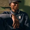 Tennis Heritage Polo-krage-Sweatshirt med glidelås