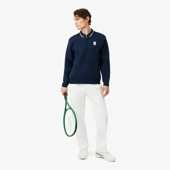 Tennis Heritage Polo-krage-Sweatshirt med glidelås