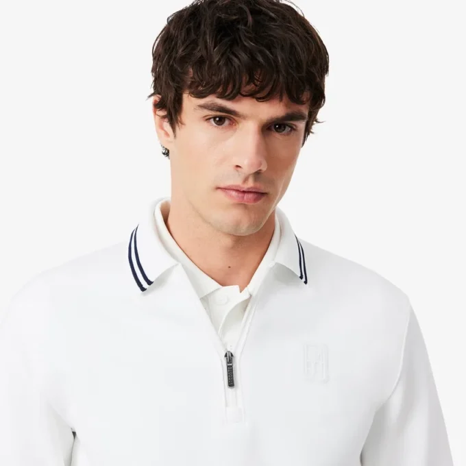 Tennis Heritage Polo-krage-Sweatshirt med glidelås
