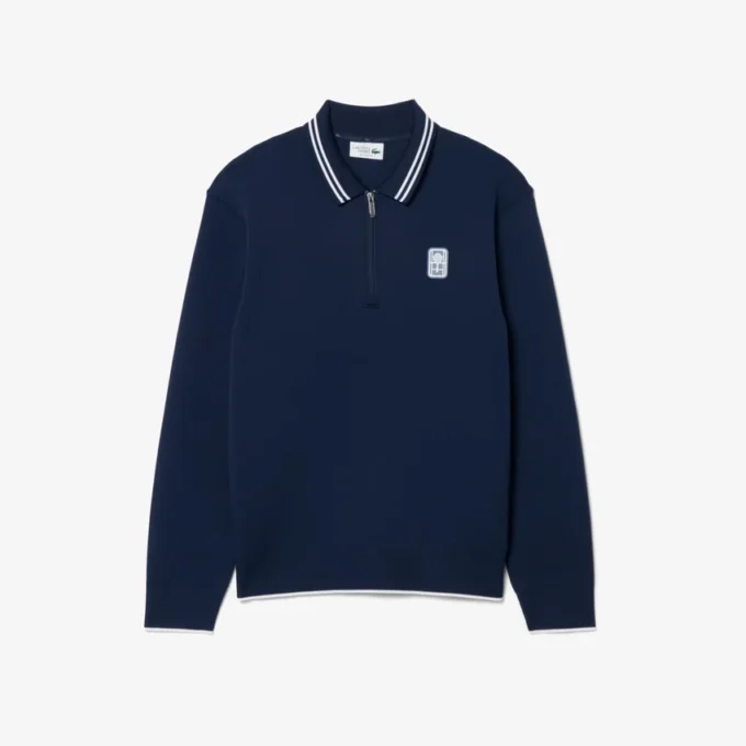 Tennis Heritage Polo-krage-Sweatshirt med glidelås