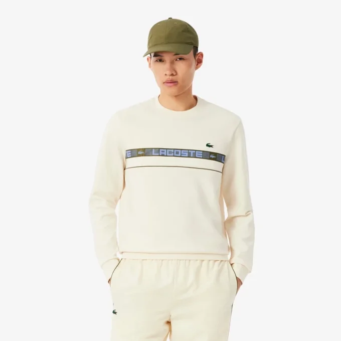 Tennis-Sweatshirt med striper for menn