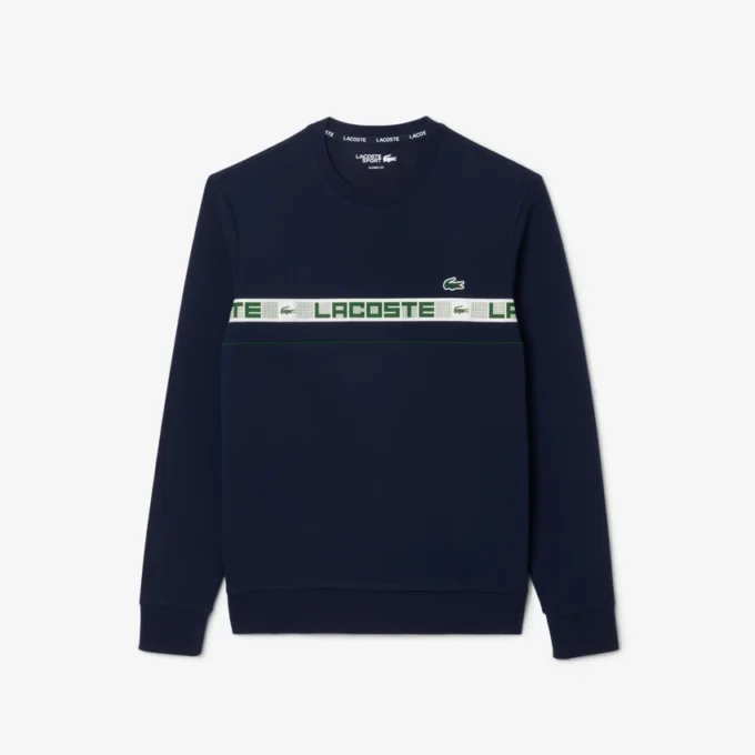Tennis-Sweatshirt med striper for menn