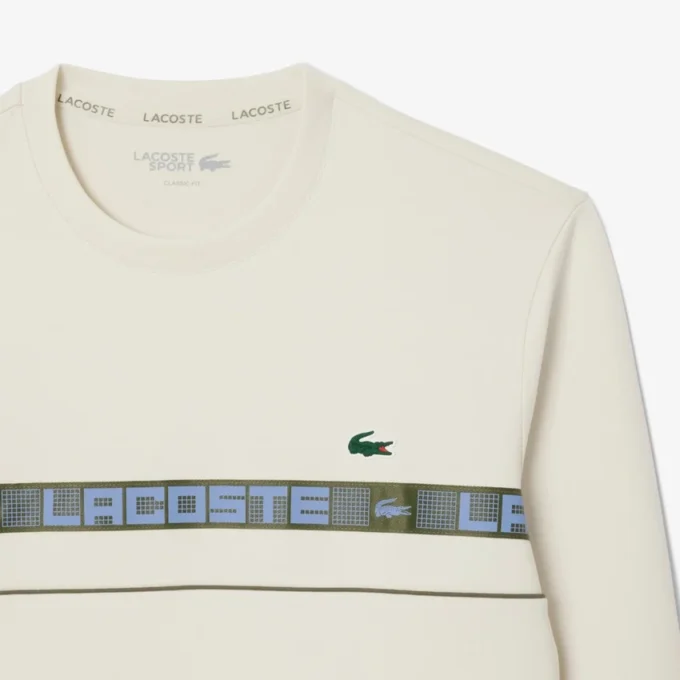 Tennis-Sweatshirt med striper for menn