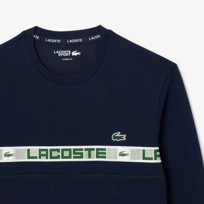Tennis-Sweatshirt med striper for menn
