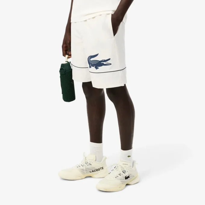 Tennisshorts med trykk for menn