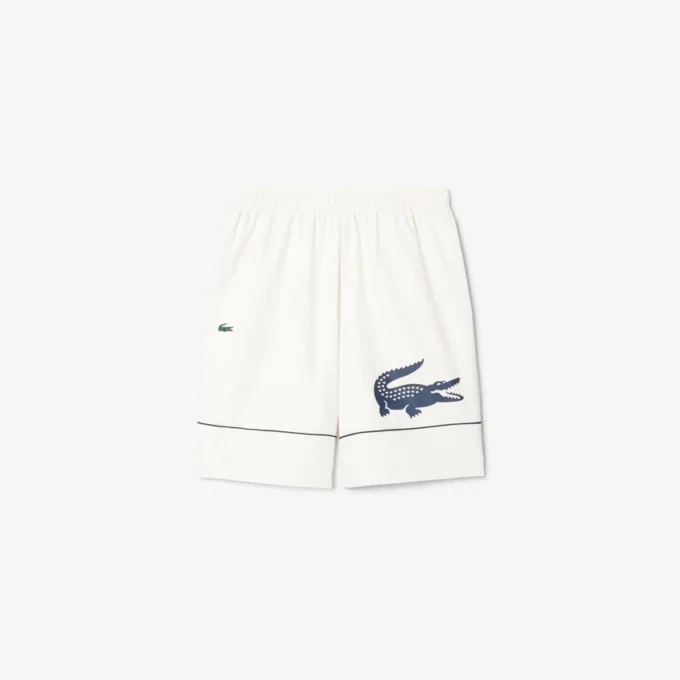 Tennisshorts med trykk for menn