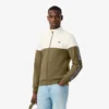 Tennissweatshirt med glidelås og fargeblokker for menn