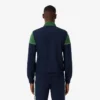 Tennissweatshirt med glidelås og fargeblokker for menn