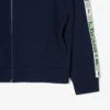 Tennissweatshirt med glidelås og fargeblokker for menn