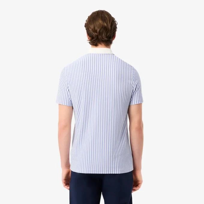 Termoregulerende stripet golfpolo for menn