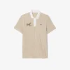 Termoregulerende stripet golfpolo for menn