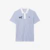 Termoregulerende stripet golfpolo for menn