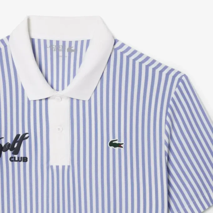 Termoregulerende stripet golfpolo for menn