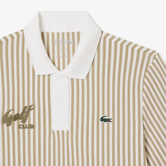 Termoregulerende stripet golfpolo for menn