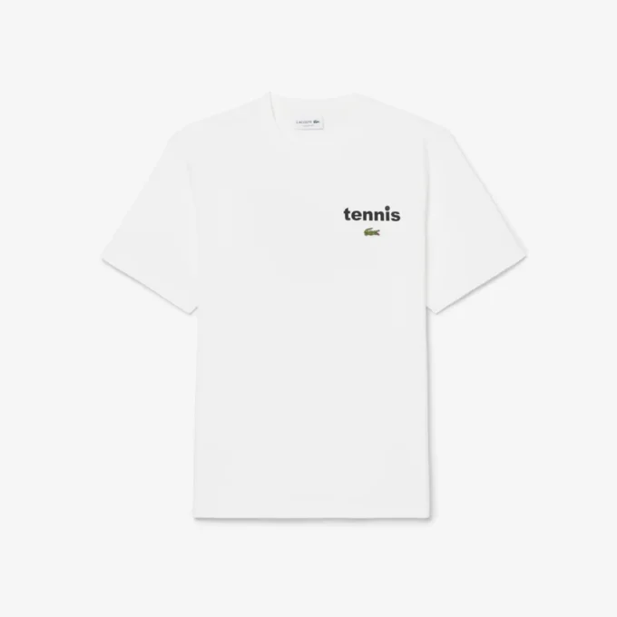 Trykt bomulls-T-skjorte