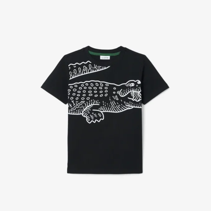 Trykt bomulls-T-skjorte