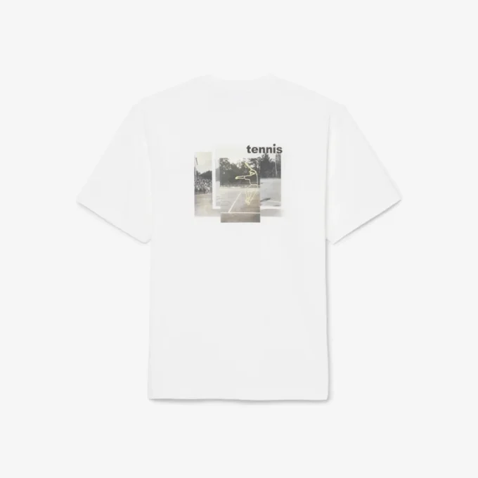 Trykt bomulls-T-skjorte