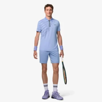 Ultra Dry-tennis-poloskjorte med trykk og slim fit for menn