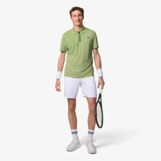 Ultra Dry-tennis-poloskjorte med trykk og slim fit for menn