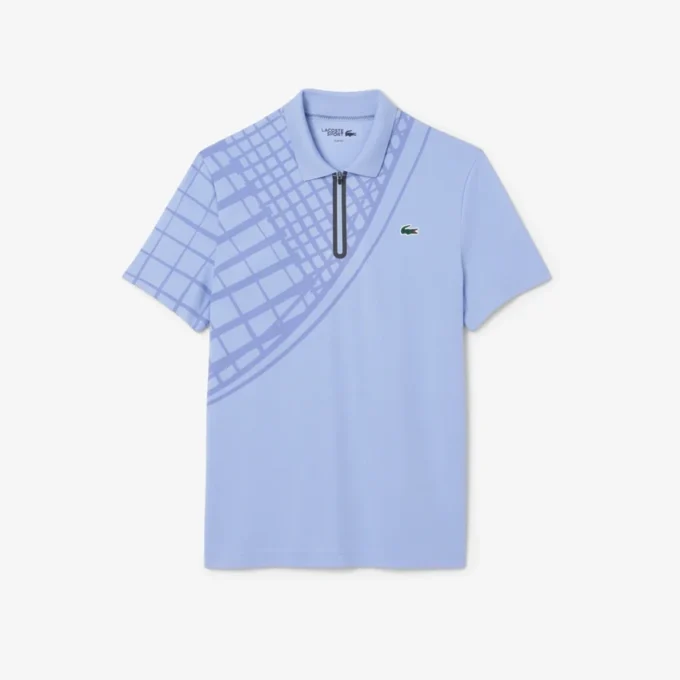 Ultra Dry-tennis-poloskjorte med trykk og slim fit for menn