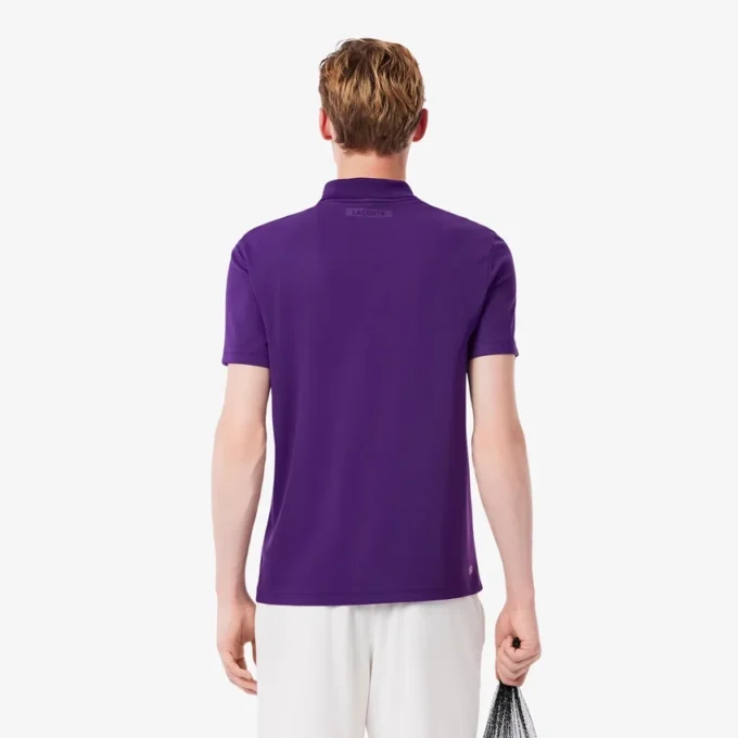 Ultra Dry-tennis-poloskjorte med trykk og slim fit for menn