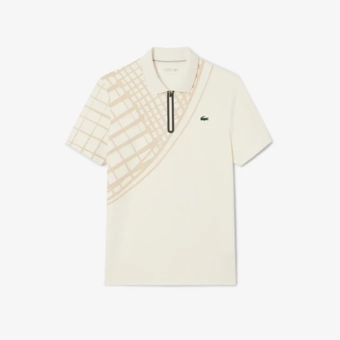 Ultra Dry-tennis-poloskjorte med trykk og slim fit for menn
