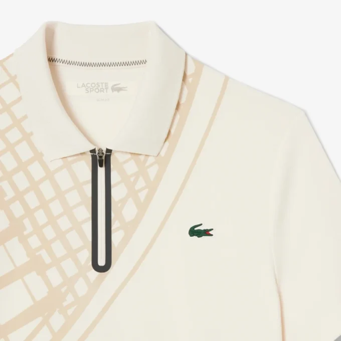 Ultra Dry-tennis-poloskjorte med trykk og slim fit for menn