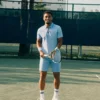 Ultra Dry-tennis-poloskjorte med trykk og slim fit for menn