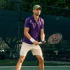 Ultra Dry-tennis-poloskjorte med trykk og slim fit for menn