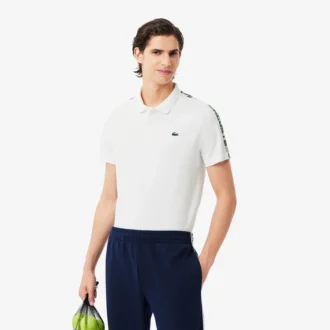 Ultra Dry-tennispoloskjorte for menn med merke-striper