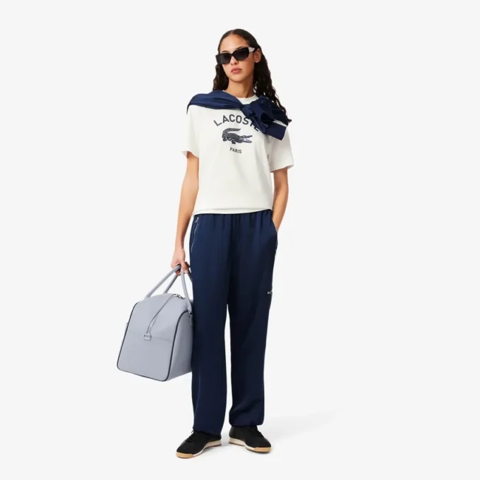 Unisex bomulls-T-skjorte med signaturtrykk