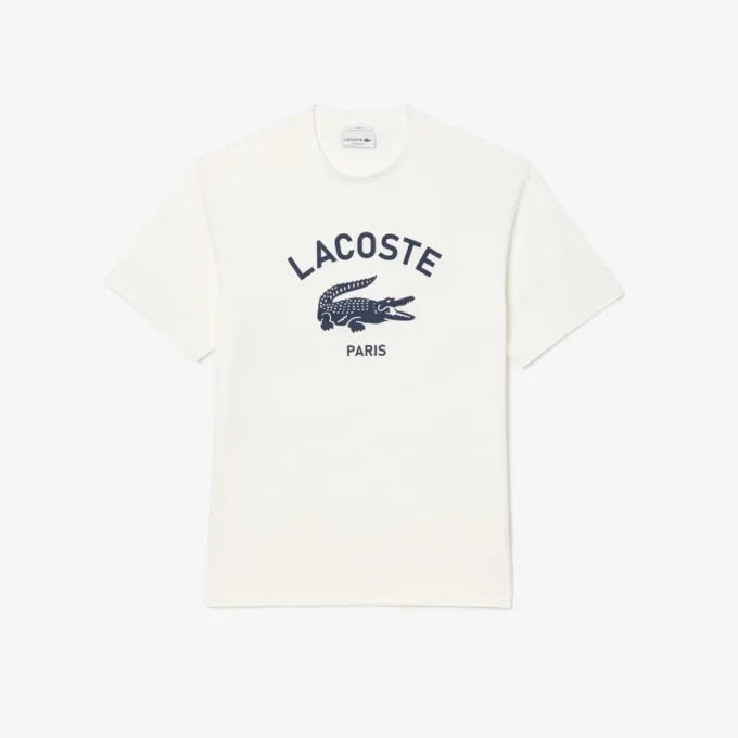 Unisex bomulls-T-skjorte med signaturtrykk