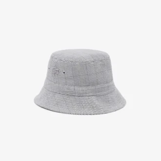 Unisex-buckethat i bomull med dobbeltsidig rutemønster
