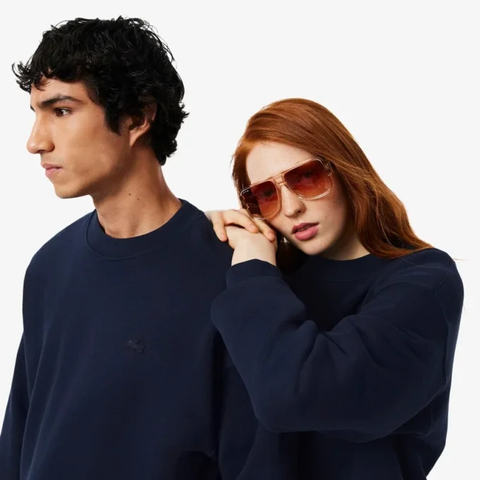 Unisex-fleece-Sweatshirt med løs passform