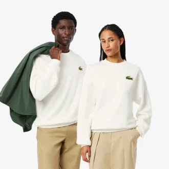 Unisex fleece-Sweatshirt med løs passform og logo