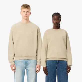Unisex-fleece-Sweatshirt med løs passform og vasket effekt