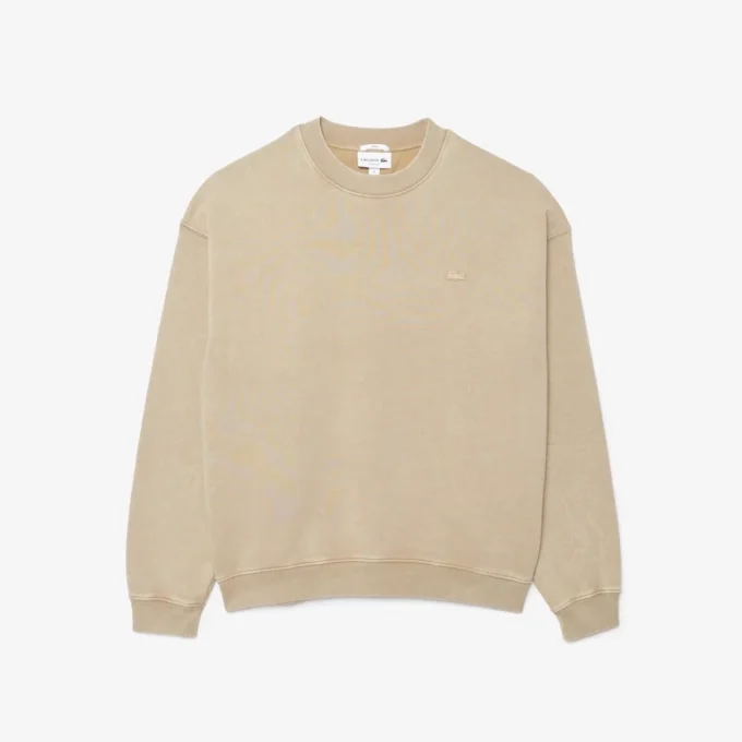 Unisex-fleece-Sweatshirt med løs passform og vasket effekt