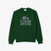 Unisex fleece-Sweatshirt med rund hals og trykk