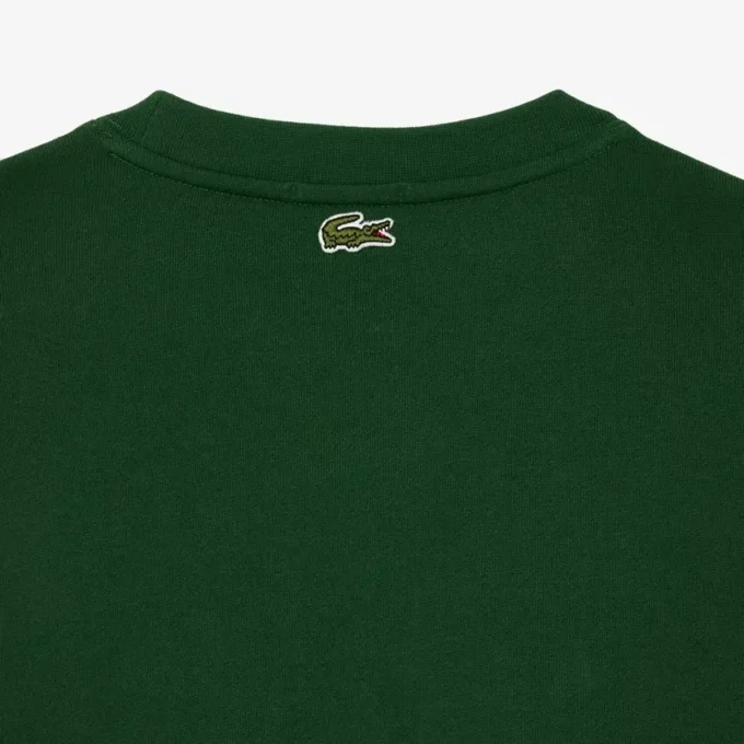 Unisex fleece-Sweatshirt med rund hals og trykk