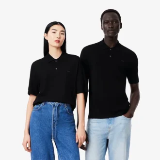 Unisex kortærmet polo-genser i merinoull