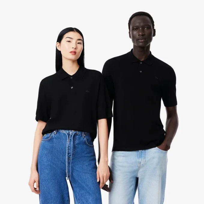 Unisex kortærmet polo-genser i merinoull