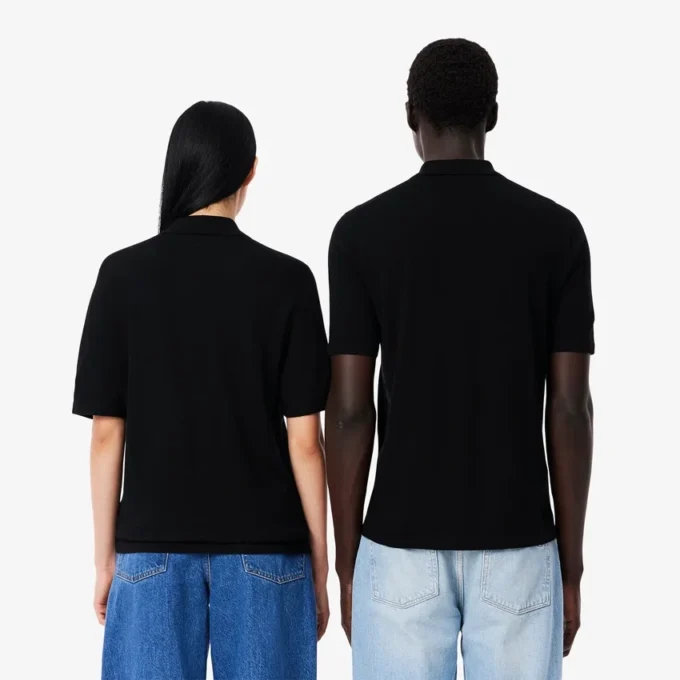 Unisex kortærmet polo-genser i merinoull