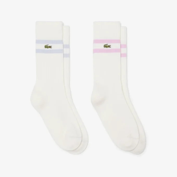 Unisex ribbestrikkede bomullssokker