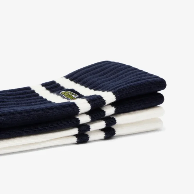 Unisex ribbestrikkede bomullssokker